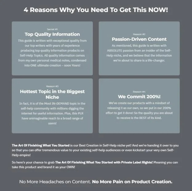 The Art Of Finishing PLR